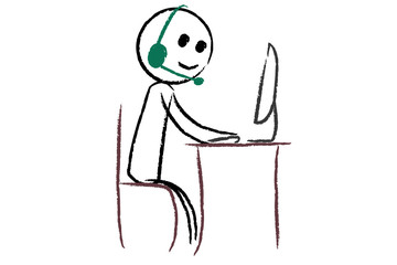Strichmännchen im Callcenter