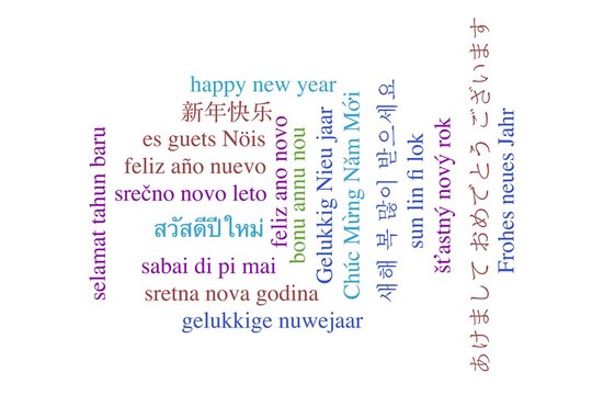 Neujahr Wortwolke 
