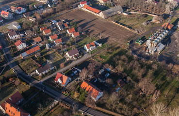 Obraz premium aerial view of the Piotrowice Nyskie village