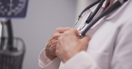 Close-up of doctor holding stethoscope