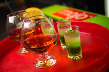 cocktails and cognak