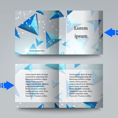 Brochure template with abstract background.