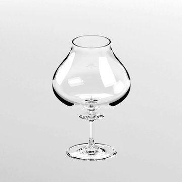 empty glass isolated on grey background