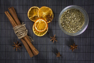 spices on background