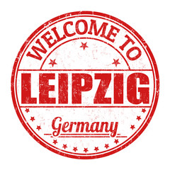 Welcome to Leipzig stamp