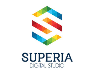 Letter S logo design vector. Colorful letter letter S logo design. Pixel letter S vector. Smart pixel logo. 