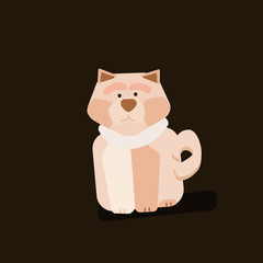 Cute Dog character. Cartoon styled vector illustration