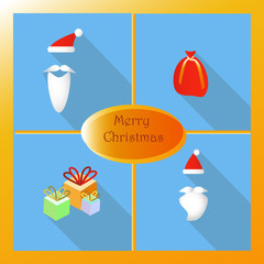 Set of elements for Christmas and New Year.