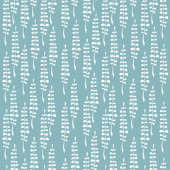 Seamless pattern with hand drawn wild herbs. Vector, EPS 10.