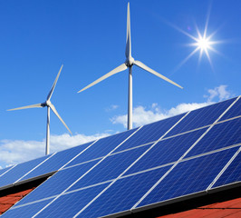 Solarpanel & Windkraft