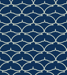 Fototapeta premium Abstract seamless pattern with whale tails. Ecology and environment, wild nature.