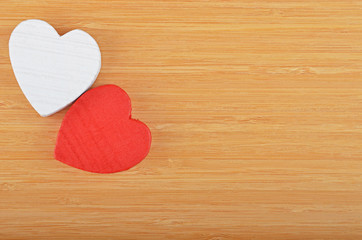 Fototapeta premium Heart on wooden background