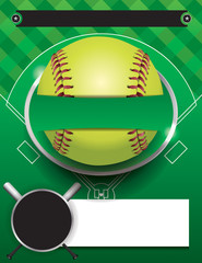 Vector Softball Tournament Template Illustration