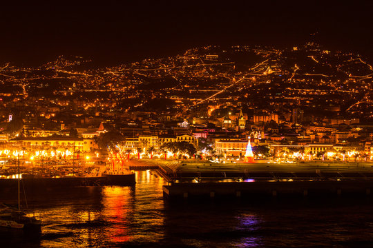 Funchal Madeira bei Nacht