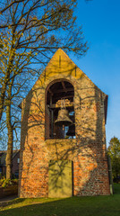 Glockenturm der Kirche in Wremen, Nordseeküste