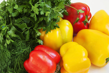 peppers, parsley and dill