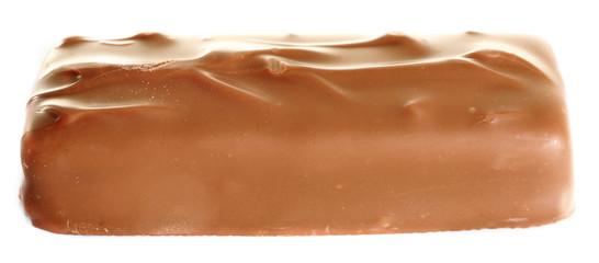 Tasty chocolate bar isolated on white background