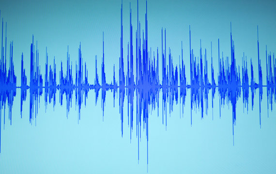 Audio studio voice recording sound wave