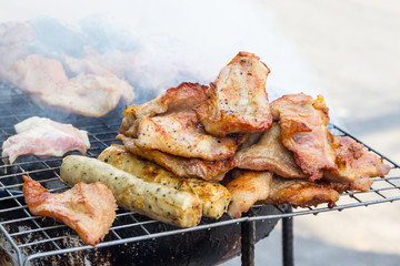 grilled pork cutlets
