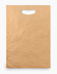 recycle paper bag isolated on white

