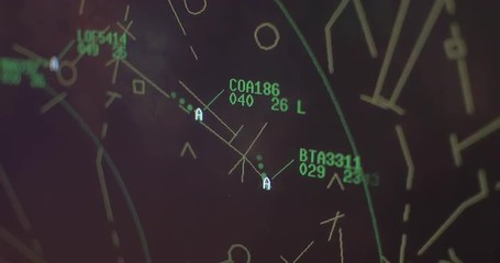 Air Traffic Control Radar Screen