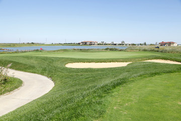 The golf course landscape