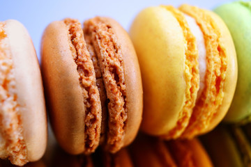 Delicious French traditional colorful Macaroons