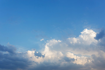 blue sky with clouds, clear weather sky background