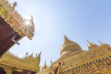 Shwezigon Paya (Pagoda) in Bagan, Myanmar. 1 of 5 most popular f