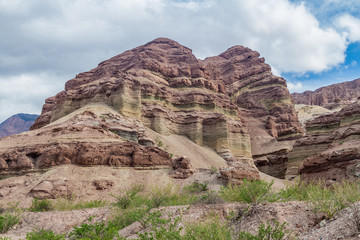 Fototapeta premium Colorful rock formations in Quebrada de Cafayate, Argentina
