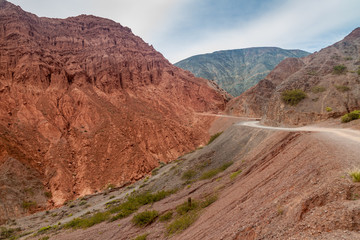 Colorful rock formations near Purmamarca village (Quebrada de Humahuaca valley), Argentina