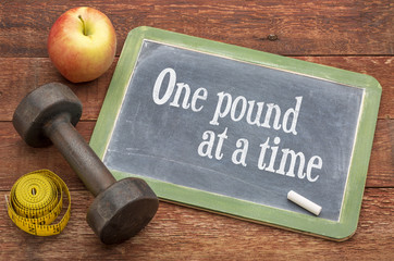 One pound at a time - fitness concept
