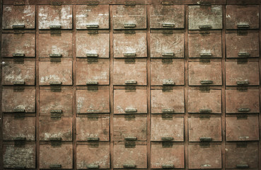Vintage drawers wooden for abstract background