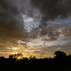 black cloud on sunset dramatic dark sky background