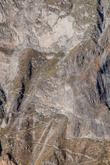 Zig zag path leading to Colca canyon, Peru