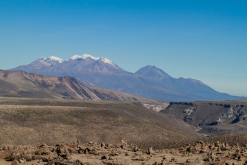 Landscape of Reserva Nacional Salinas y Aguada Blanca reserve, Peru