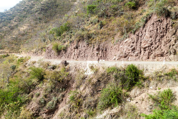 Mountain road between Celendin and Balsas, Peru.