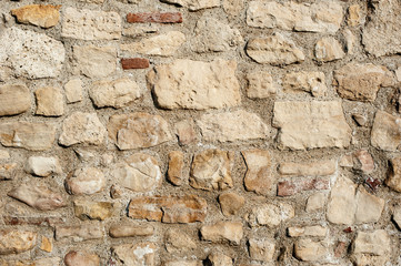 Stone Rock Wall / Texture of old rock wall for background