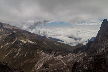 Rim of Rucu Pichincha volcano, Ecuador