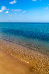 Beach and blue sea on La Guajira peninsula, Colombia