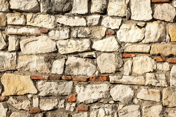Stone Rock Wall / Texture of old rock wall for background