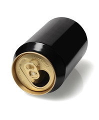 Empty Black Tin Can