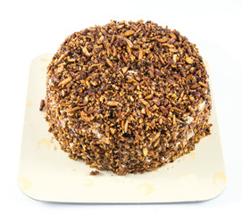 chocolate cake with almond nut