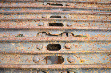 rusty corrugated iron background