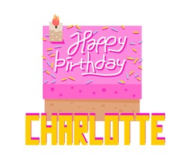 birthday and anniversary greeting for Charlotte