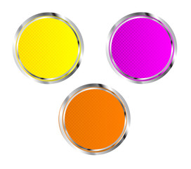 Round Metal Web Icons