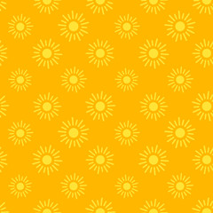 Sun icons seamless pattern