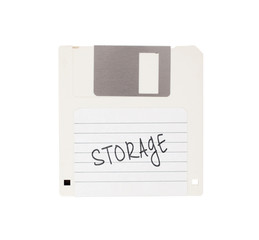 Floppy Disk - Tachnology from the past, isolated on white