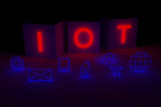 IOT in the form of a neon glow