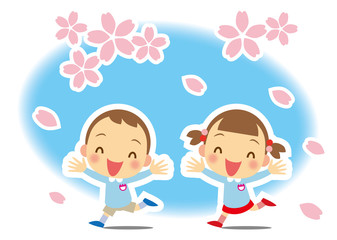 桜吹雪　イキイキ園児